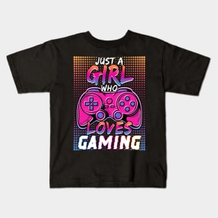 Just A Girl Who Loves Gaming Kids T-Shirt